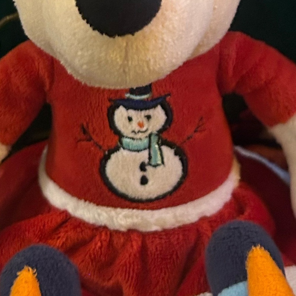 🏰RARE Minnie Mouse Snowman 2011 Disney Plush Christmas Decor🎄🧸 - Picture 9 of 9